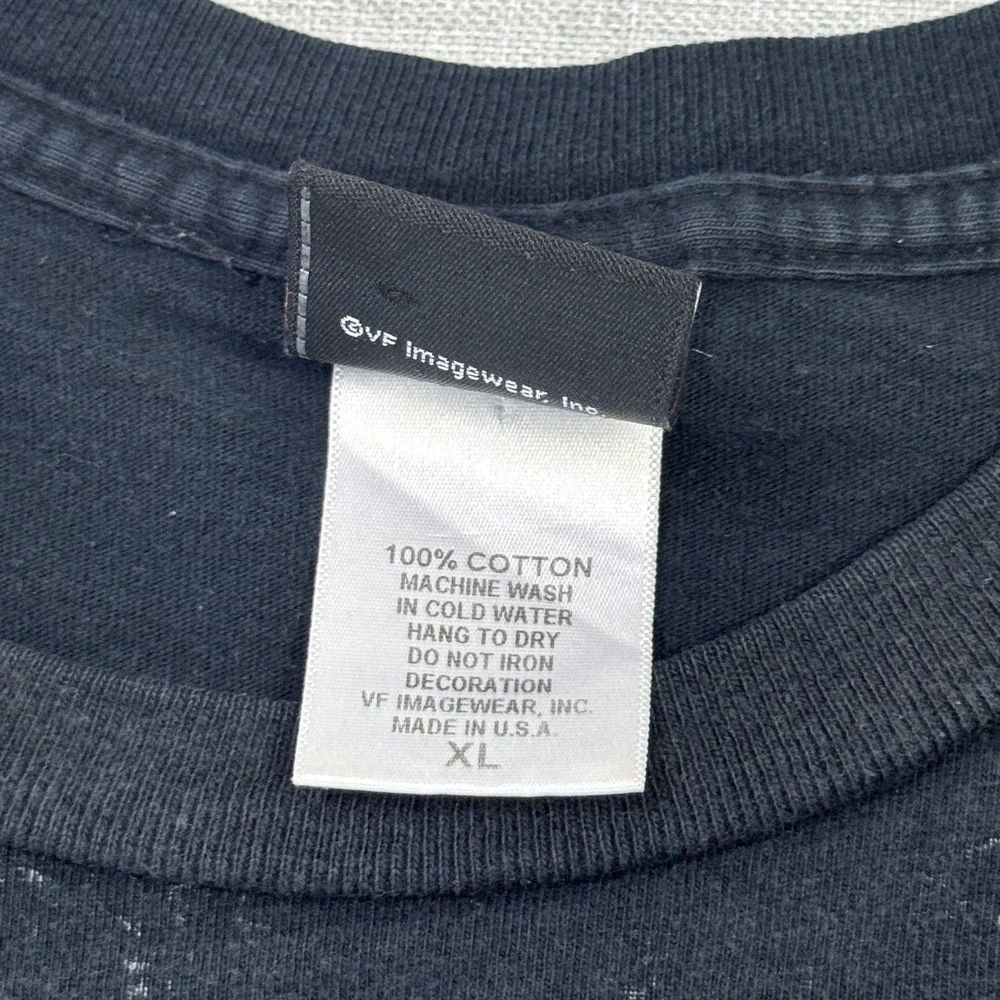 Harley-Davidson‎ Vintage Y2K T-Shirt Mens XL Black Crackle Print Distressed 2004